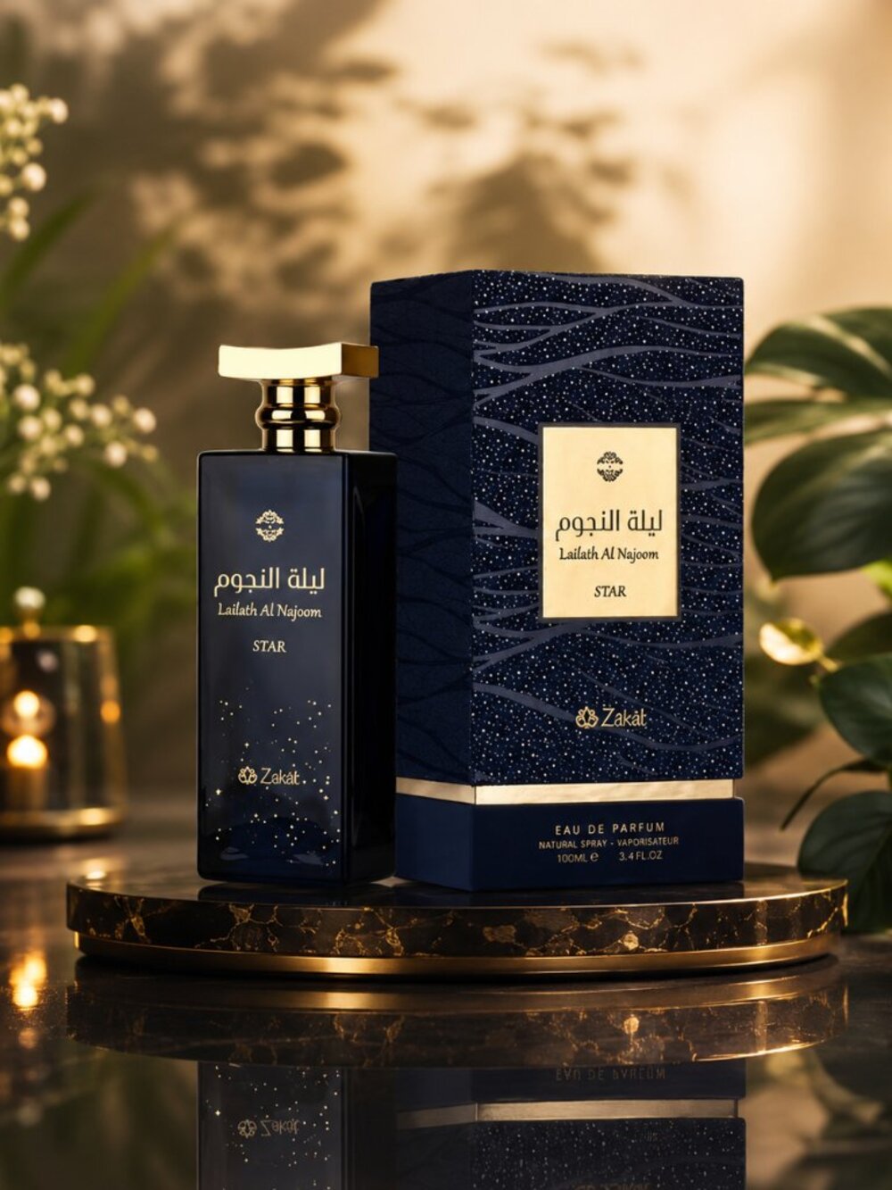 LAILATH AL NUJOOM STAR UNISEX- Eud (3.4oz) 100ML BY ZAKAT